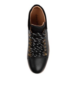 BELLOW DF BLACK WHITE SOLE LEATHER SUEDE