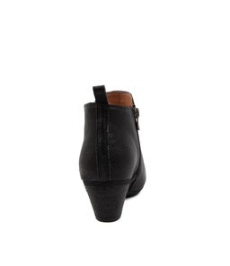ISHAR DF BLACK BLACK HEEL LEATHER