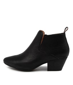 ISHAR DF BLACK BLACK HEEL LEATHER