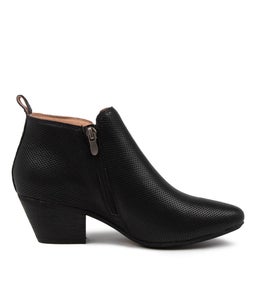 ISHAR DF BLACK BLACK HEEL LEATHER