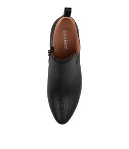 ISHAR DF BLACK BLACK HEEL LEATHER