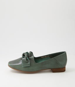 TARRY DF DK OLIVE LEATHER