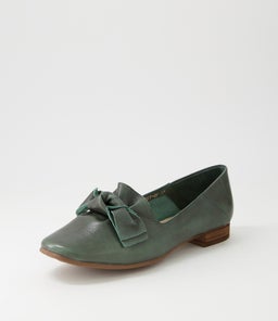 TARRY DF DK OLIVE LEATHER
