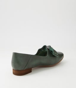 TARRY DF DK OLIVE LEATHER