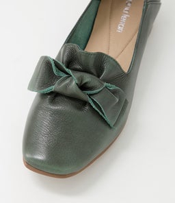 TARRY DF DK OLIVE LEATHER