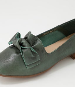 TARRY DF DK OLIVE LEATHER