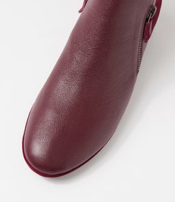 RONELE DF BURGUNDY LEATHER SUEDE