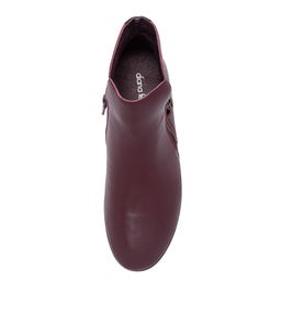 RONELE DF BURGUNDY LEATHER