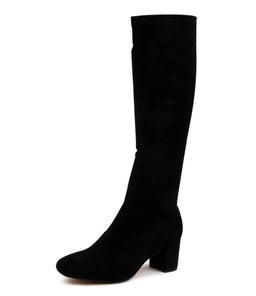 IROSSI W DF BLACK STRETCH MICROSUEDE