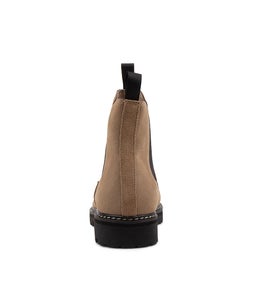 MYMY DF TAUPE BLACK HEEL SUEDE