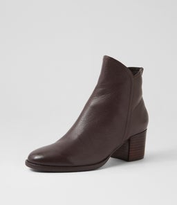 MOCKER DF DK BROWN LEATHER