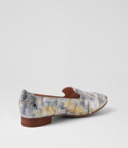 TILONY DF BLUE MIX PRINT LEATHER