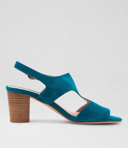 CORAL DF TEAL SUEDE