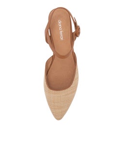 DRIAS DF NATURAL DK TAN WOVEN LEATHER