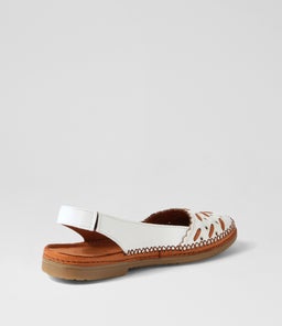BOGART DF WHITE TAN LEATHER