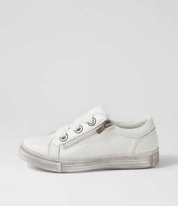 PRINCE DF WHITE DIRTY SOLE LEATHER