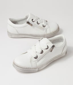 PRINCE DF WHITE DIRTY SOLE LEATHER