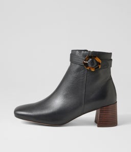CADEO DF NAVY DK BROWN HEEL LEATHER