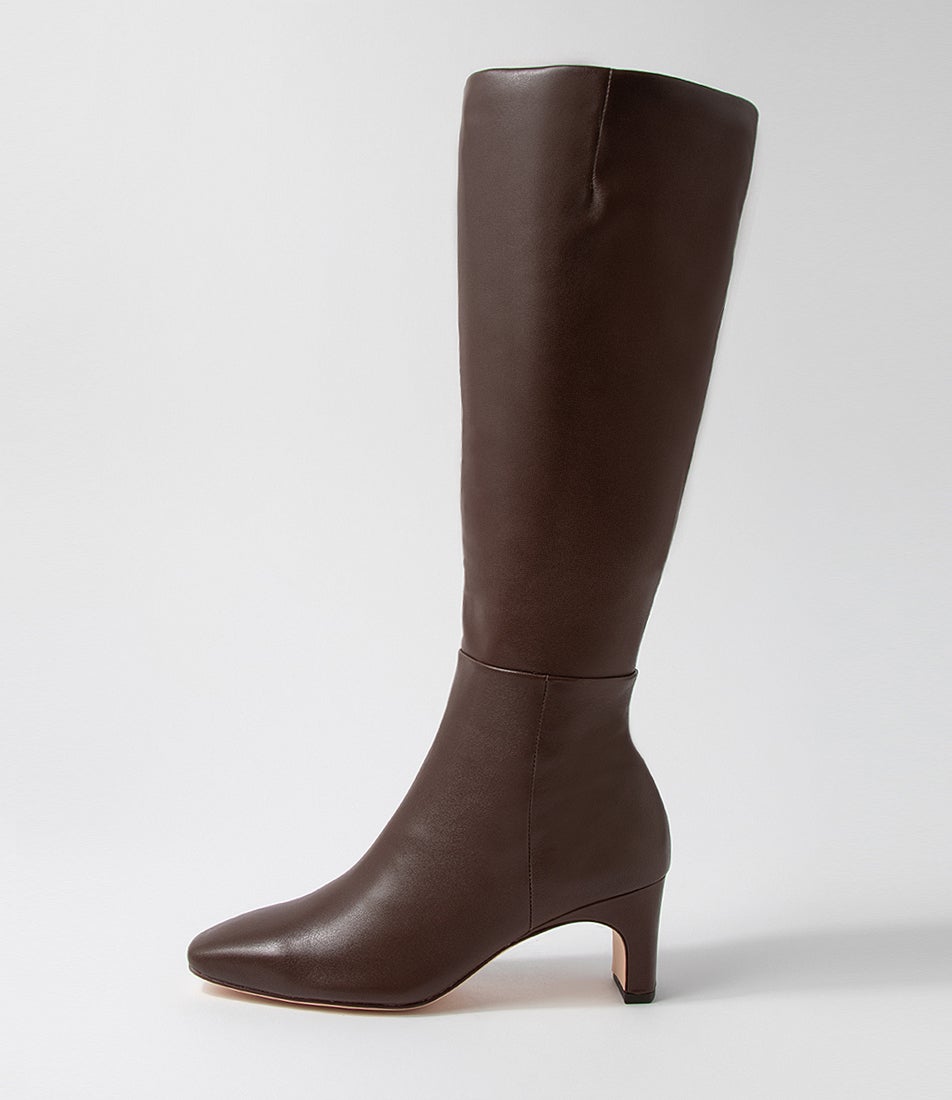 Swan Choc Leather Knee High Boots Swan Choc Leather Knee High Boots