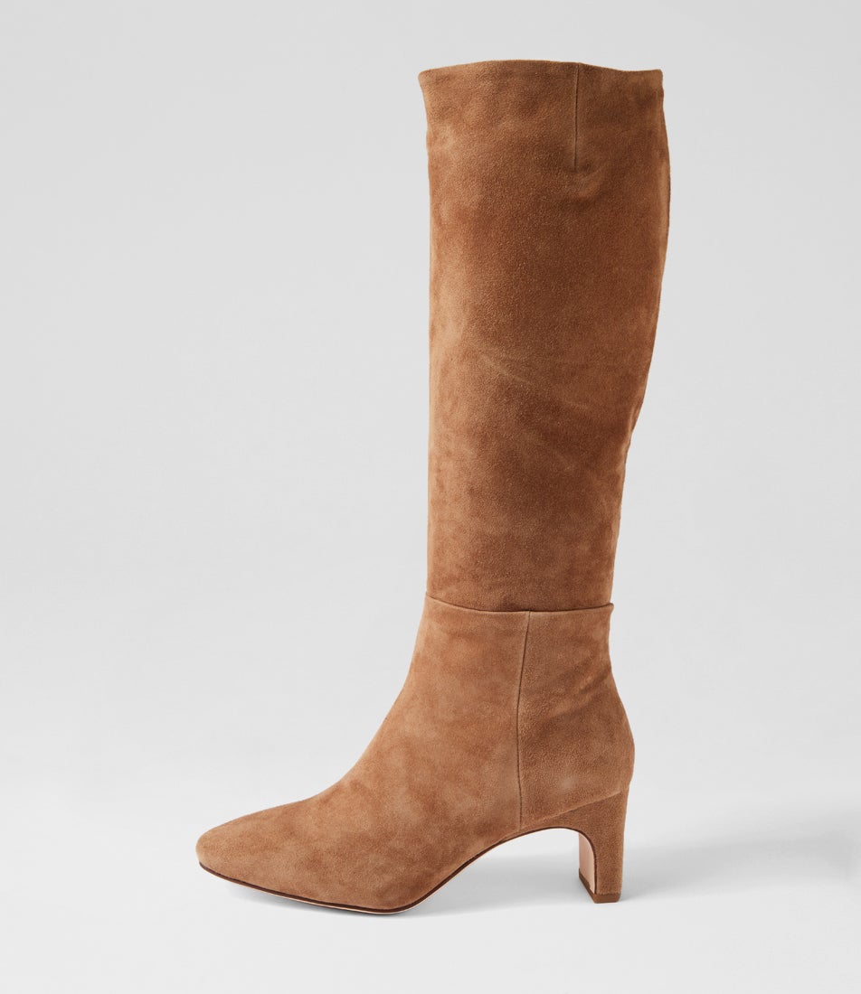 Swan Light Choc Suede Knee High Boots Swan Light Choc Suede Knee High Boots