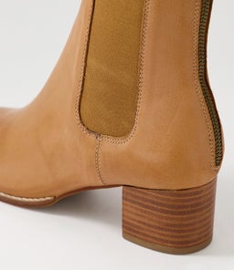 BLUES DF DK TAN NATURAL HEEL LEATHER