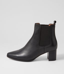 LARRY DF BLACK BLACK HEEL LEATHER