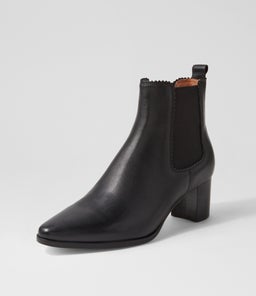 LARRY DF BLACK BLACK HEEL LEATHER