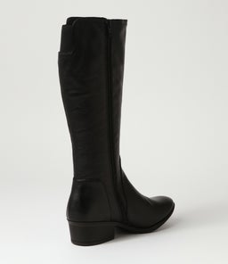 ZESTO DF BLACK BLACK HEEL LEATHER