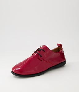 DAYLILY DF DEEP RED BLACK SOLE PATENT LEATHER