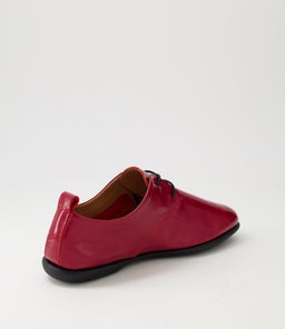 DAYLILY DF DEEP RED BLACK SOLE PATENT LEATHER