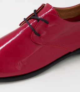 DAYLILY DF DEEP RED BLACK SOLE PATENT LEATHER
