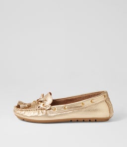 SHIPS DF PALE GOLD LEATHER