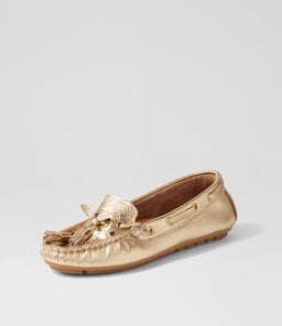 SHIPS DF PALE GOLD LEATHER