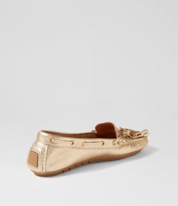 SHIPS DF PALE GOLD LEATHER