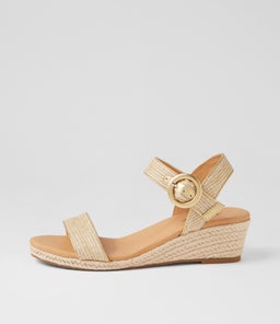 HULEP DF NATURAL GOLD WOVEN LEATHER