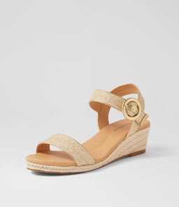 HULEP DF NATURAL GOLD WOVEN LEATHER