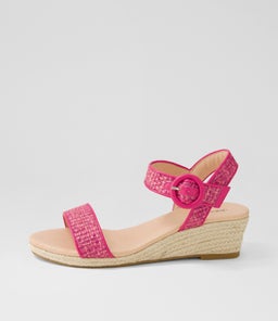 HULEP DF FUCHSIA WOVEN LEATHER