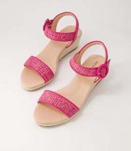 HULEP DF FUCHSIA WOVEN LEATHER