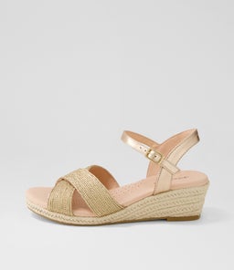 HONOURY DF ROSE GOLD WOVEN LEATHER