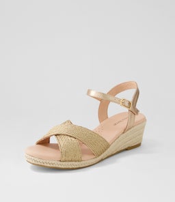 HONOURY DF ROSE GOLD WOVEN LEATHER