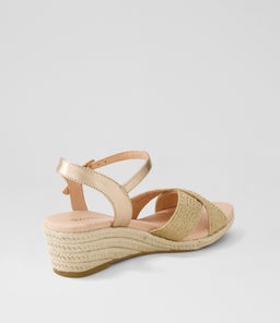 HONOURY DF ROSE GOLD WOVEN LEATHER