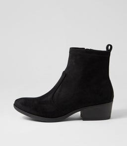 ZONNY DF BLACK STRETCH MICROSUEDE