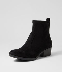 ZONNY DF BLACK STRETCH MICROSUEDE
