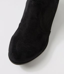 ZONNY DF BLACK STRETCH MICROSUEDE