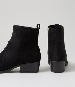 ZONNY DF BLACK STRETCH MICROSUEDE