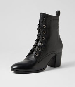 DEEPNESS DF BLACK BLACK HEEL LEATHER