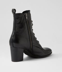 DEEPNESS DF BLACK BLACK HEEL LEATHER