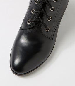 DEEPNESS DF BLACK BLACK HEEL LEATHER