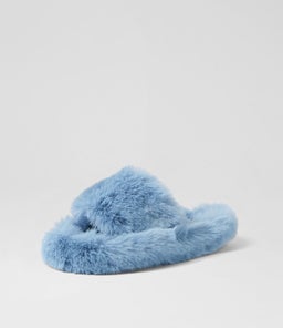 SNOOZE DF DUSTY BLUE FAUX FUR