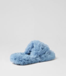 SNOOZE DF DUSTY BLUE FAUX FUR